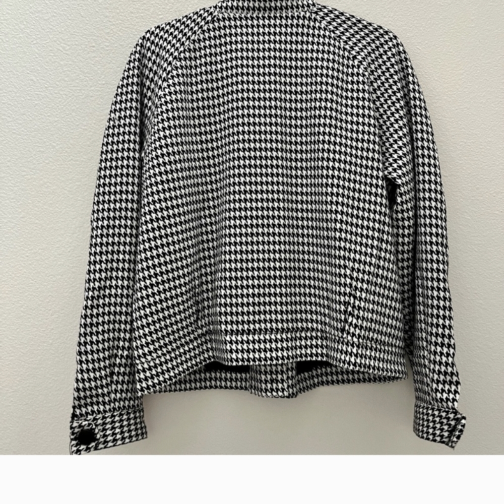 Who What Wear Large Bomber Houndstooth